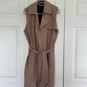 All Saints Tan Belted Vest Size 4